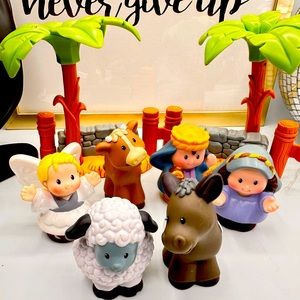 Fisher Price Little People Figures Nativity Christmas , Palm trees Replacements